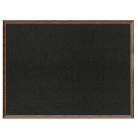 United Visual Products Decor Wood Combo Board, 60"x48", Walnut/White Porcelain & Medium Grey UV704DEFAB-WALNUT-WHTPORC-MEDGRY